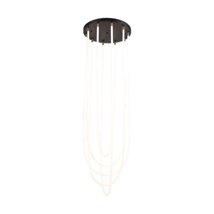 Artcraft Cascata Collection 5-Light Chandelier Black and Brushed Brass