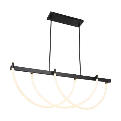Artcraft Cascata Collection Island Light Black and Brushed Brass