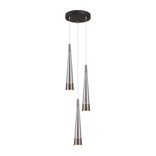 Artcraft Sunnyvale Collection 3-Light Chandelier Pearl Black and Smoke