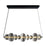 Astra Integrated Led Island Light, Black With Smoke Ombre Glassware | AC6911SM