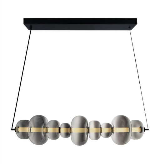 Astra Integrated Led Island Light, Black With Smoke Ombre Glassware | AC6911SM