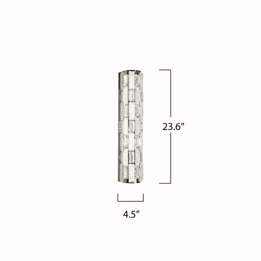 Elegance Integrated Led Wall Sconce, Chrome With Crystal Glassware | AC6927PN