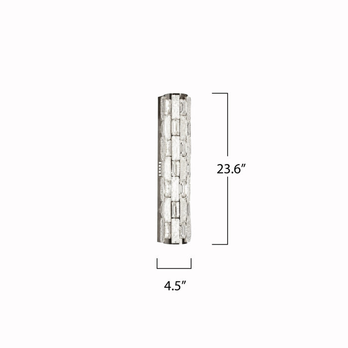 Elegance Integrated Led Wall Sconce, Chrome With Crystal Glassware | AC6927PN