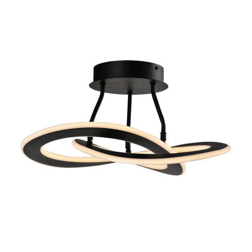 Wave 24w Led Semi- Flush Mount | AC7078BK