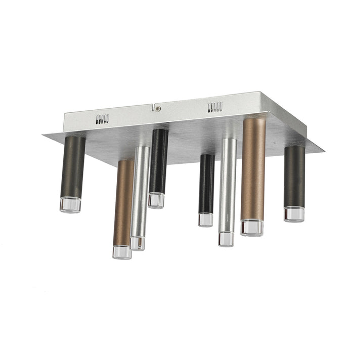 Galiano 8 Light Flush Mount (black, Copper, Satin Aluminum) | AC7087MU