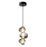 Ariel Integrated Led Pendant 13.5", Chrome With Ribbed Smoke Ombre Glassware | AC7800CH