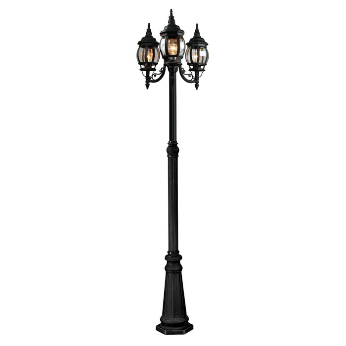 Classico 3-light Outdoor Lantern And Post | AC8099BK