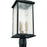 Estate 3 Light Outdoor Post Light, Black, Brass With Rain Glassware | AC9273BK