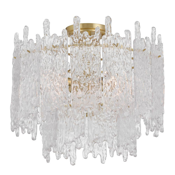 Libby Langdon Ackerly 3 Light Aged Brass Semi Flush Mount | ACK-920-AG