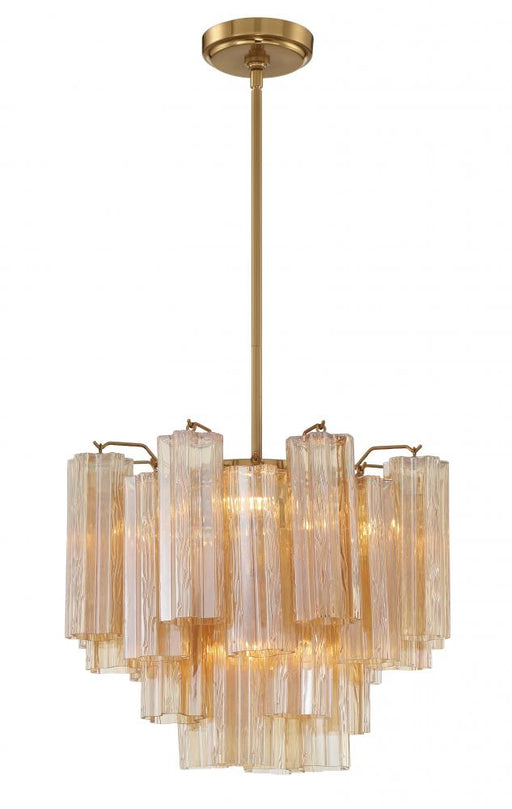 Crystorama Addis 4 Light Aged Brass Mini Chandelier