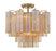 Crystorama Addis 4 Light Aged Brass Semi Flush Mount