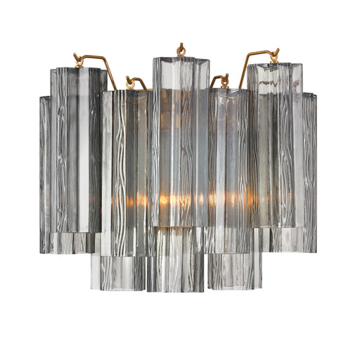 Addis 2 Light Aged Brass Sconce | ADD-302-AG-SM