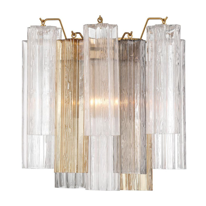 Addis 2 Light Aged Brass Sconce | ADD-303-AG-AU
