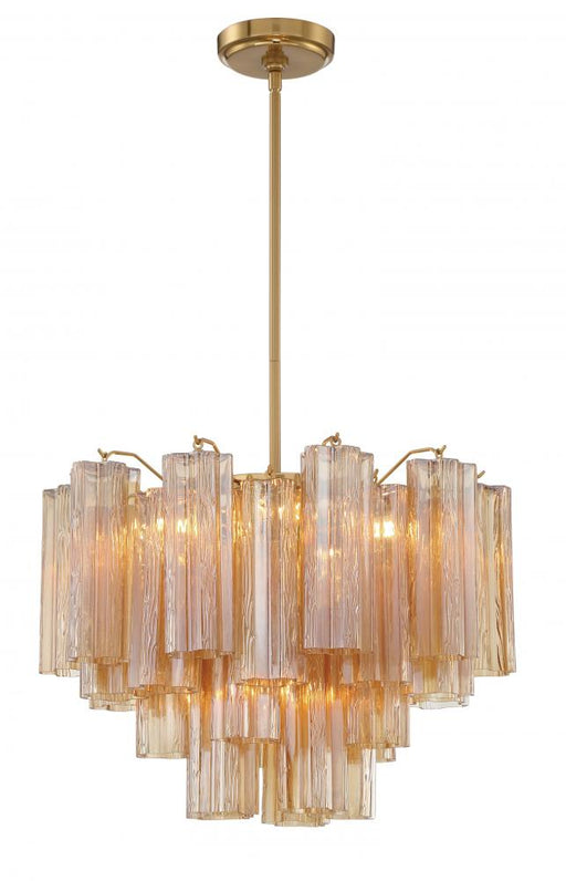 Crystorama Addis 6 Light Aged Brass Chandelier