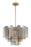 Crystorama Addis 6 Light Aged Brass Chandelier