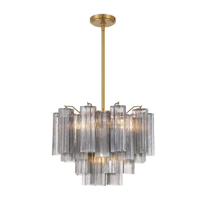 Addis 6 Light Aged Brass Chandelier | ADD-306-AG-SM
