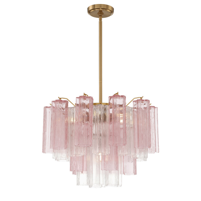 Addis 6 Light Aged Brass Chandelier | ADD-306-AG-SP