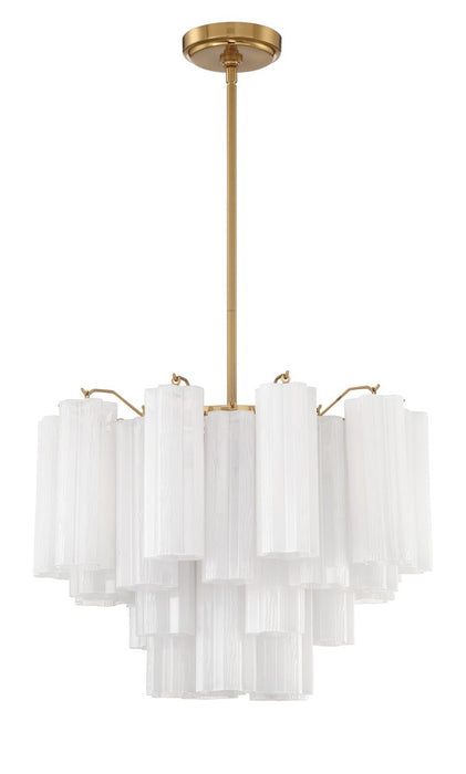 Crystorama Addis 6 Light Aged Brass Chandelier