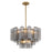 Addis 9 Light Aged Brass Chandelier | ADD-308-AG-SM
