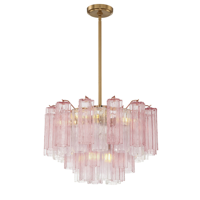 Addis 9 Light Aged Brass Chandelier | ADD-308-AG-SP