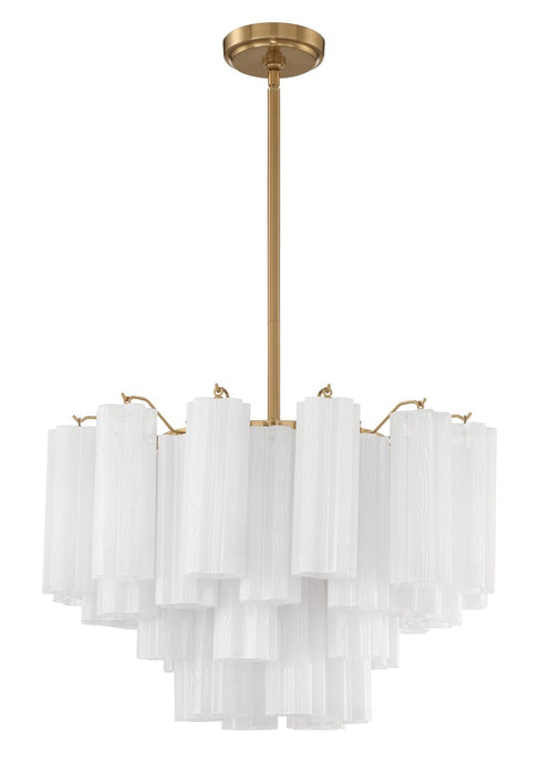 Crystorama Addis 9 Light Aged Brass Chandelier