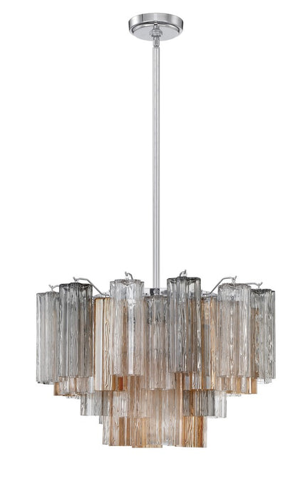 Crystorama Addis 9 Light Polished Chrome Chandelier