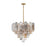 Crystorama Addis 12 Light Aged Brass Chandelier