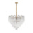 Crystorama Addis 12 Light Aged Brass Chandelier