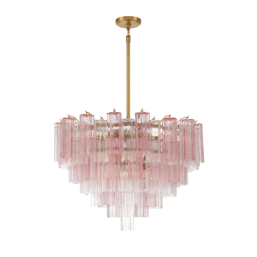 Addis 16 Light Aged Brass Chandelier | ADD-316-AG-SP