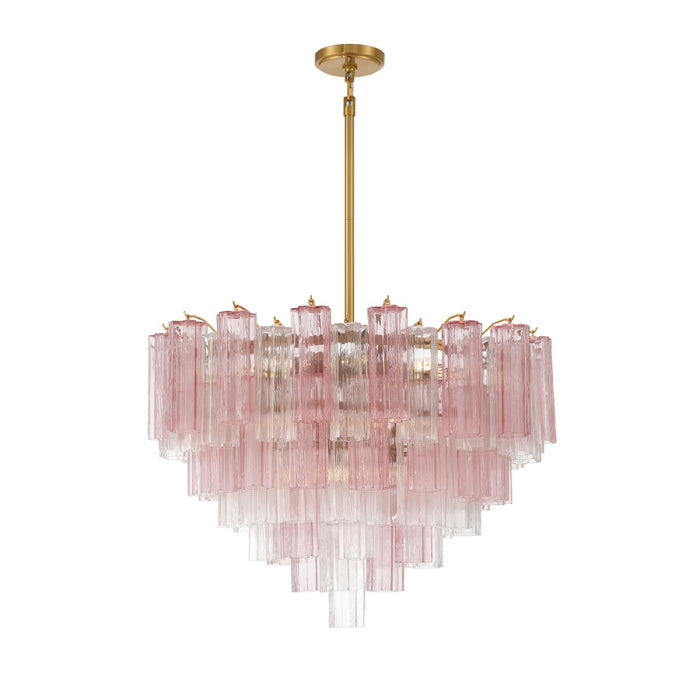 Addis 16 Light Aged Brass Chandelier | ADD-316-AG-SP