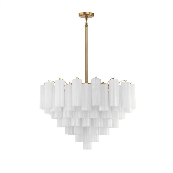 Crystorama Addis 16 Light Aged Brass Chandelier