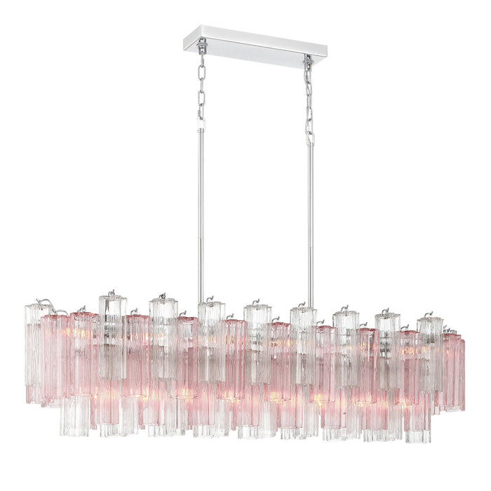 Addis 14 Light Polished Chrome Linear Chandelier | ADD-317-CH-SP