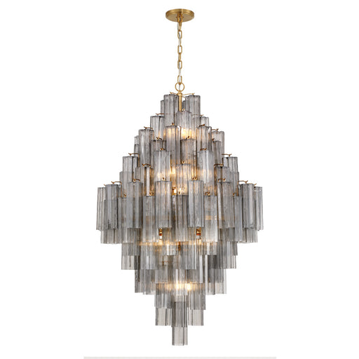 Addis 20 Light Aged Brass Chandelier | ADD-319-AG-SM