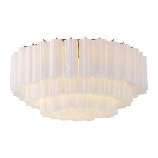 Crystorama Addis 16 Light Aged Brass Flush Mount