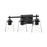 Addison 22-in Clear Glass/matte Black 3 Lights Vanity | VL638221MBCL