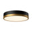 Adelaide 11-in Aged Gold/matte Black Led Flush Mount | FM554211AGMB-5CCT