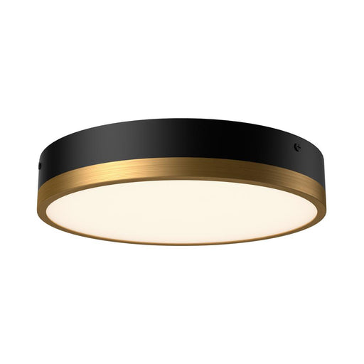 Adelaide 11-in Aged Gold/matte Black Led Flush Mount | FM554211AGMB-5CCT