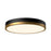 Adelaide 15-in Aged Gold/matte Black Led Flush Mount | FM554215AGMB-5CCT