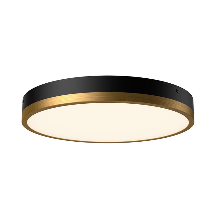 Adelaide 15-in Aged Gold/matte Black Led Flush Mount | FM554215AGMB-5CCT