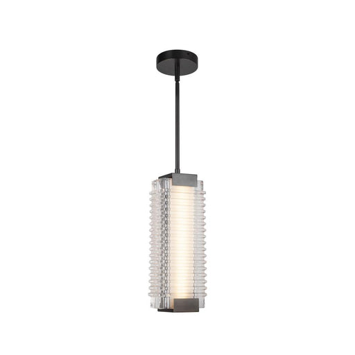 Alai 16-in Urban Bronze/ribbed Glass Led Pendant | PD374316UBCR-UNV