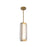 Alai 16-in Vintage Brass/ribbed Glass Led Pendant | PD374316VBCR-UNV