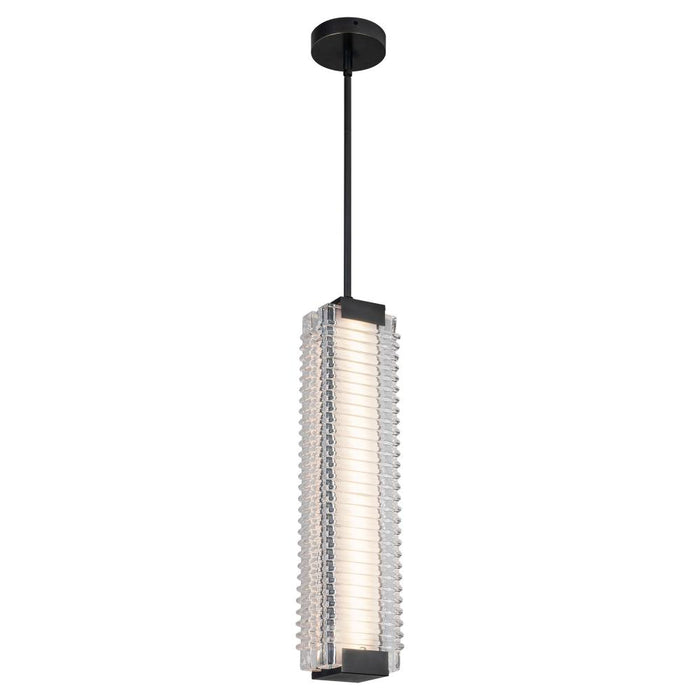 Alai 24-in Urban Bronze/ribbed Glass Led Pendant | PD374624UBCR-UNV