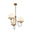 Alba 23-in Aged Brass/opal Glass 3 Lights Chandelier | CH458323AGOP