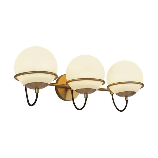 Alba 24-in Aged Brass/opal Glass 3 Lights Wall Vanity | WV458324AGOP