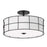  3 Light  Semi-flush Mount, Mb W/wh Shade | ALC-163SF-MB