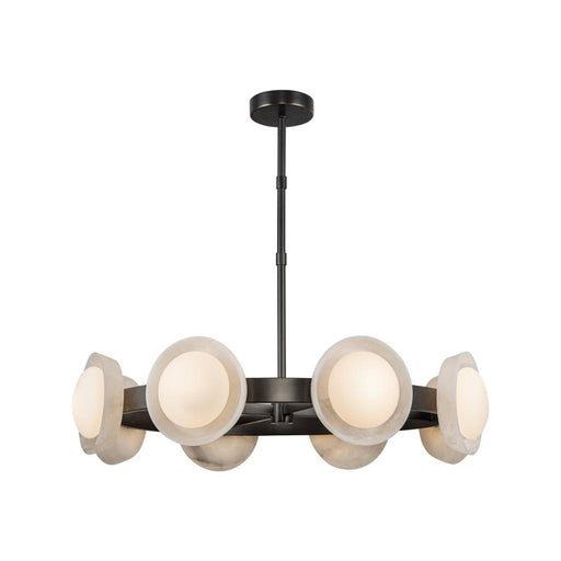 Alora Alonso 37-in Urban Bronze/Alabaster LED Chandeliers