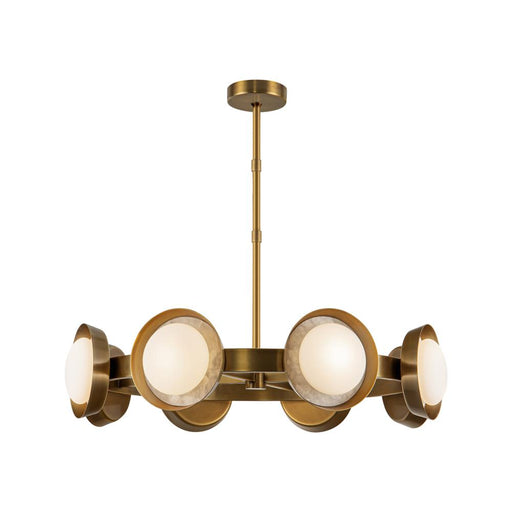 Alora Alonso 37-in Vintage Brass LED Chandeliers