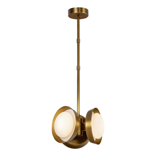 Alora Alonso 13-in Vintage Brass LED Pendant
