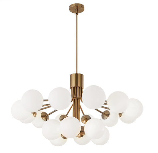 18lt Chandelier, Agb Finish W/ Opal Glass | AMA-3618C-AGB