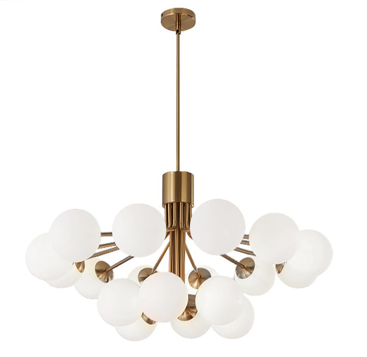 18lt Chandelier, Agb Finish W/ Opal Glass | AMA-3618C-AGB